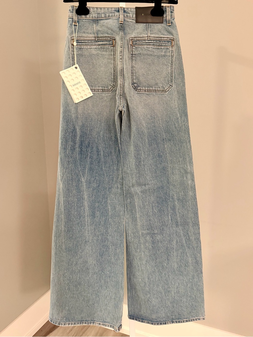 KHAITE Best-Selling High-Waist Wide Leg Delmonico Jeans in Bomont 26 NWT $720!! - Picture 3 of 10